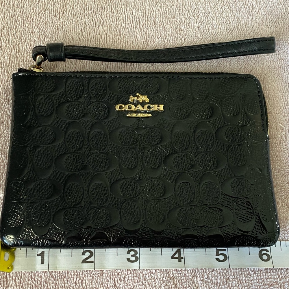 Coach black wristlet